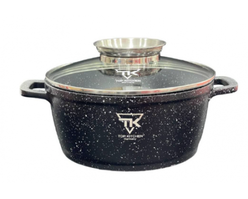 Кастрюля Top Kitchen TК00051 20 см 2.49 л алюминий с мраморным покрытием
