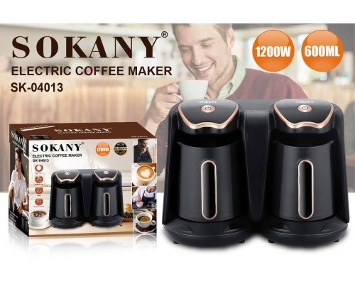 Кофеварка 2 в 1 Sokany SK-04013, электрическая турка, 1 л
