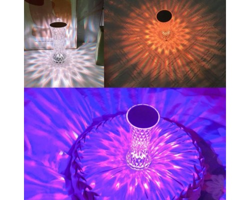 Светильник-ночник Crystal Table Lamp HB-29 LED, прозрачный корпус