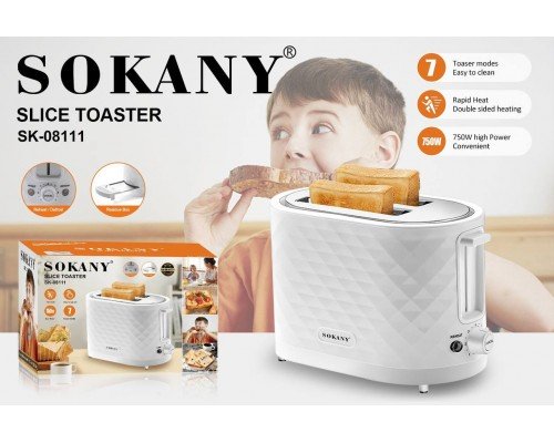Тостер Sokany SK-08111 1500 Вт 2 слота