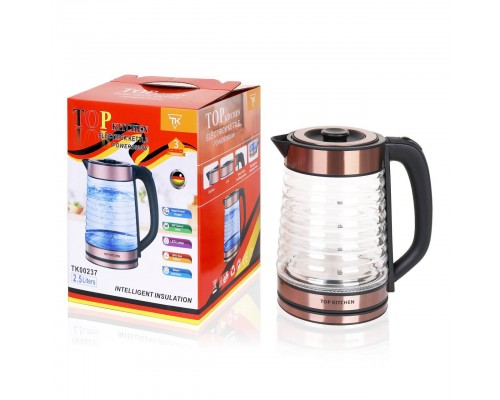 Электрический чайник Top Kitchen TK-00237 2,5 л 2600 Вт стеклянный