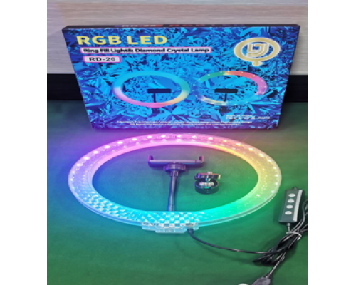 Кольцевая лампа 30см RGB RD-12 Crystal Diamond Lamp (двухстороннее)