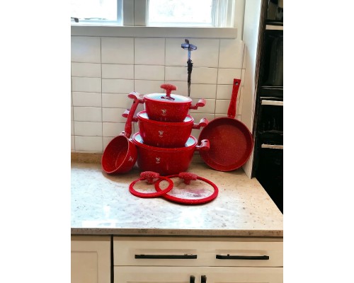 Набор посуды Top Kitchen ТК00100 Красный гранитный набор 6 предметов