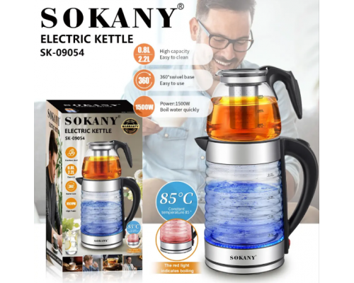 Электрический чайник Sokany SK-09054 1.5 л, 1500 Вт
