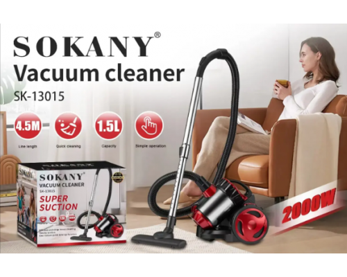 Пылесос контейнерный Sokany SK-13015 1.5 л 2000 Вт телескопическая ручка