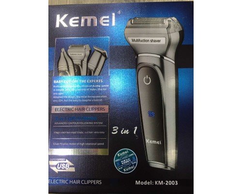 Машинка для стрижки волос 3 в 1 Kemei KM-2003 TV000336