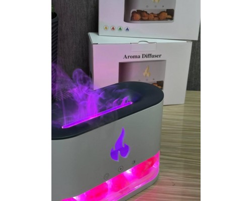 Ночник-увлажнитель Aroma Diffuser HB-34 3в1 с эффектом огня, 250 мл
