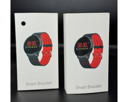 Смарт часы Smart Life M9 черно-красный, упаковка 100 шт