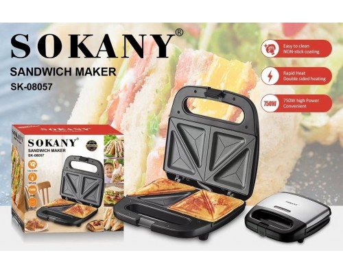 Сендвич-машина Sokany SK-08057 1200 Вт 12 см гриль