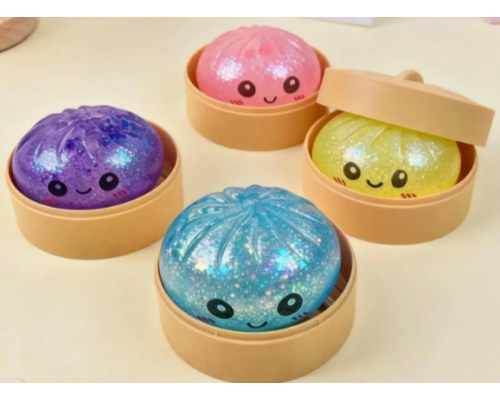 Игрушка-сквиш BUN Squishy глиттер 10 см